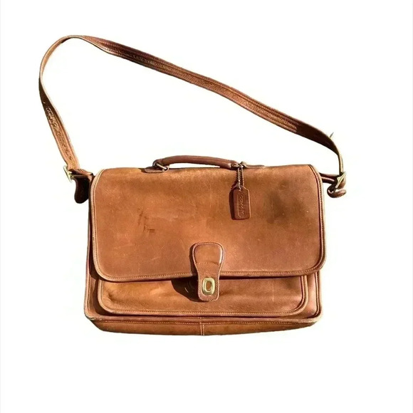 Vintage COACH Metropolitan briefcase genuine leather Attache messenger t… - Picture 1 of 3